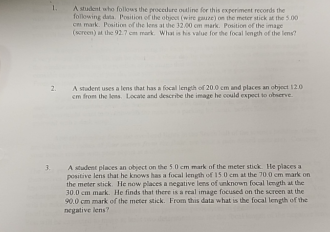 Solved A student who follows the procedure outline for this | Chegg.com