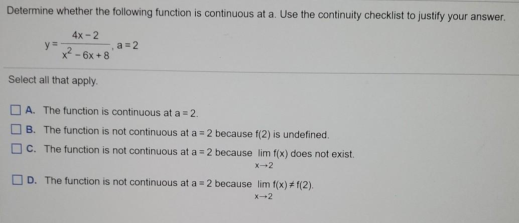 Solved Determine whether the following function is | Chegg.com