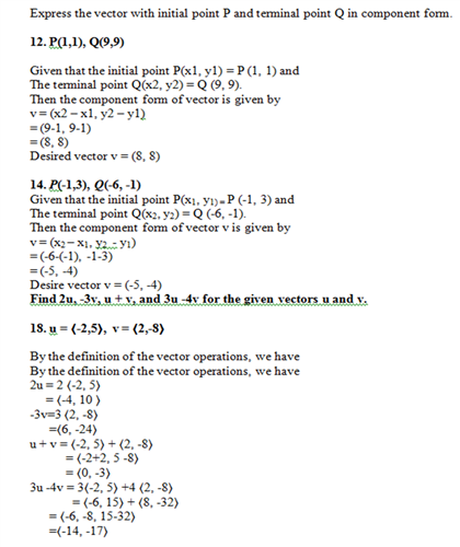 Solved Express The Vector With Initial Point P And Termin Chegg Com