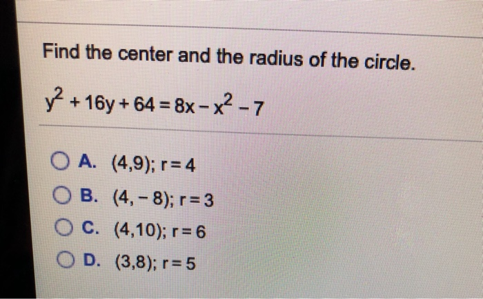 Solved Find The Vertex The Focus And The Directrix Of T Chegg Com