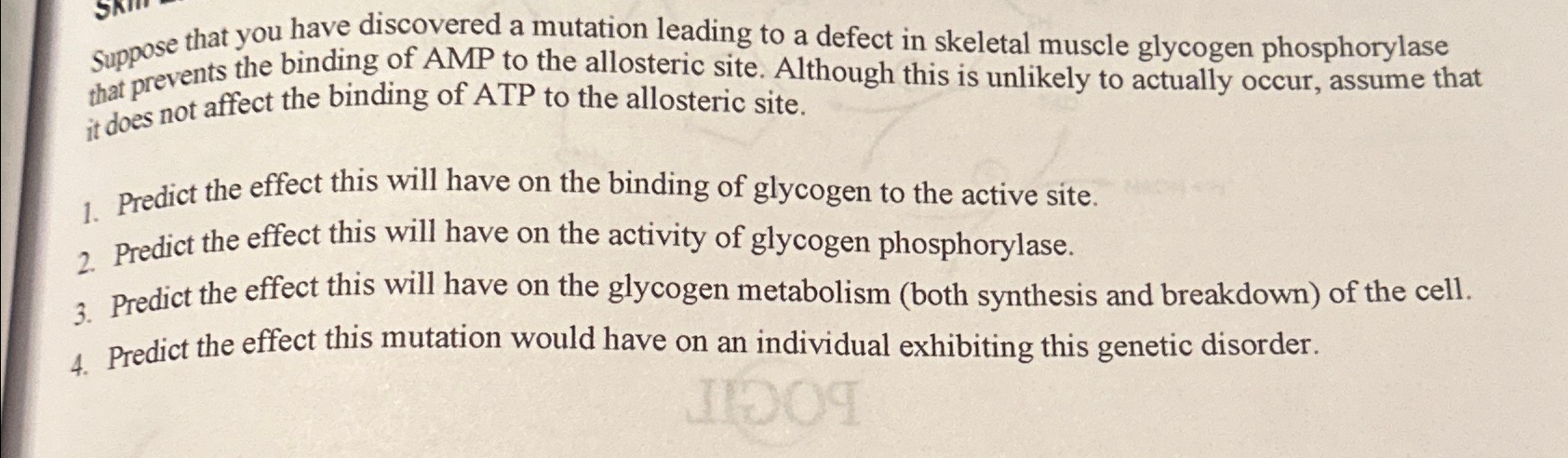 Solved Suppose that you have discovered a mutation leading | Chegg.com