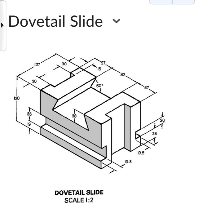 Dovetail Slide DOVETAIL SLIDE SCALE I2 Note scale