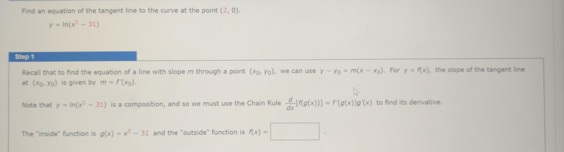 Solved Find an equation of the tangent line to the curve at | Chegg.com