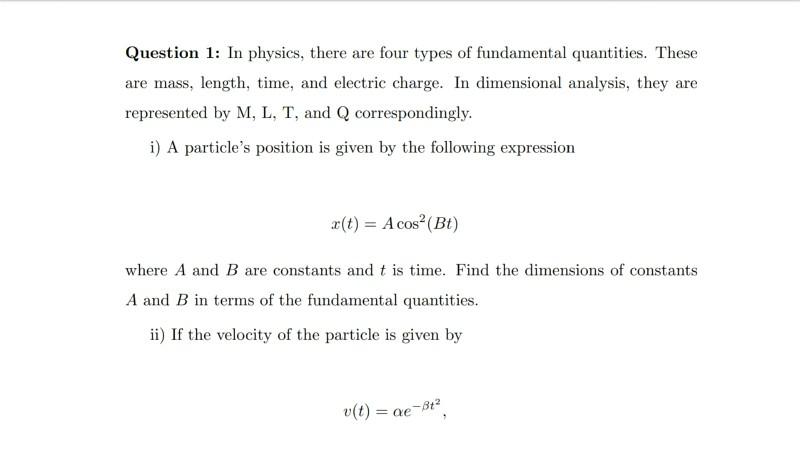 Solved Question 1 In Physics There Are Four Types Of Fu Chegg Com