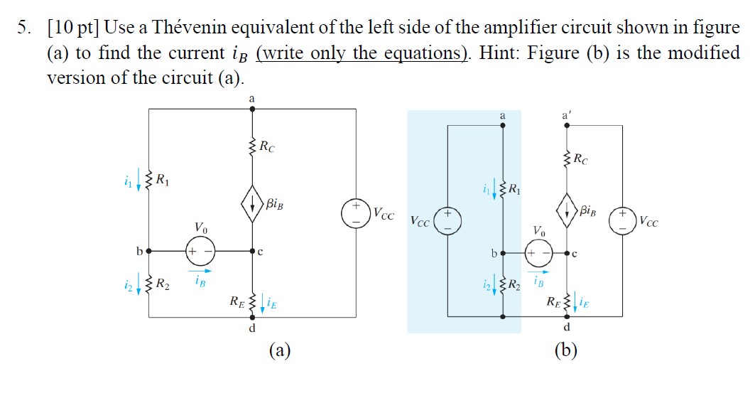 Solved [10 ﻿pt] ﻿Use a Thévenin equivalent of the left side | Chegg.com