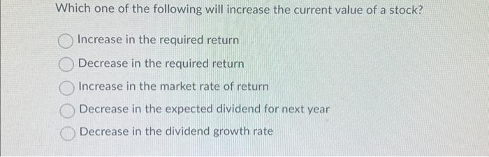 Solved which one of the following will increae the current | Chegg.com