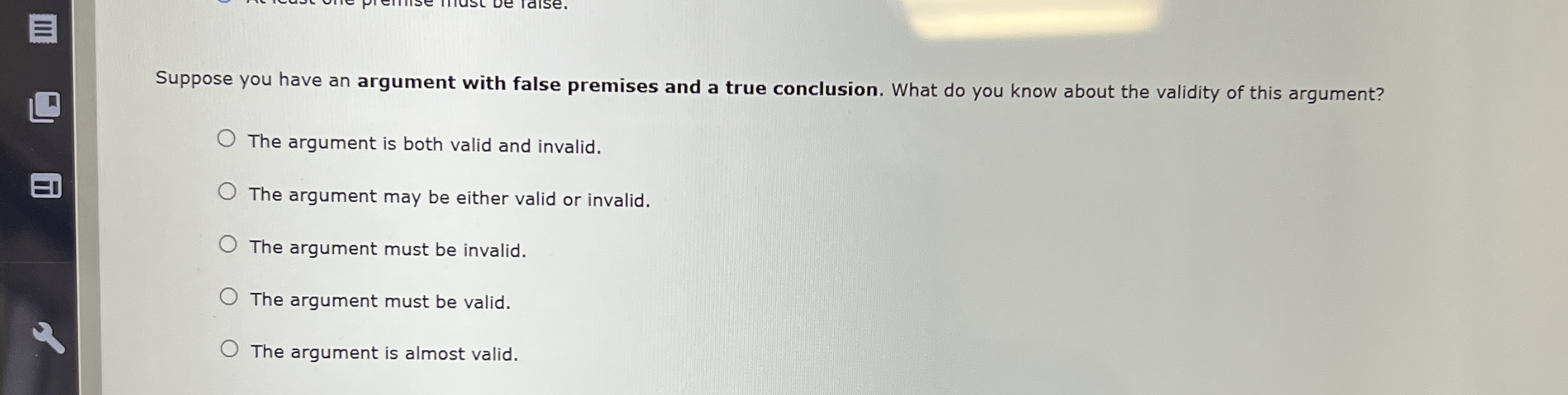 Solved Suppose you have an argument with false premises and | Chegg.com