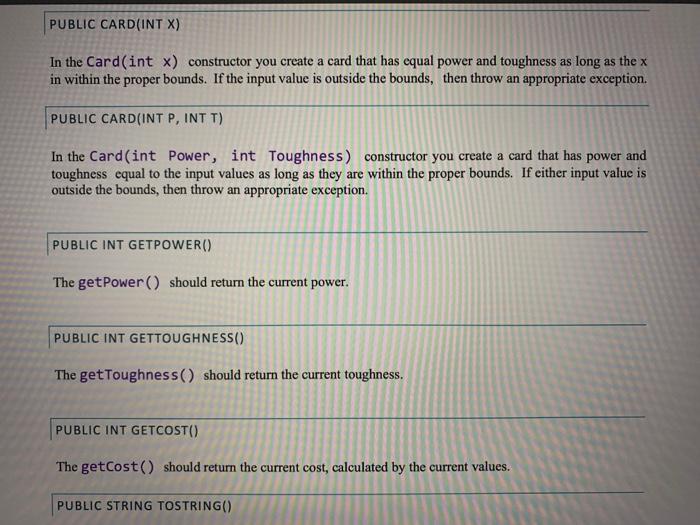 CS145 - PROGRAMMING ASSIGNMENT CARD ARRAY LIST | Chegg.com