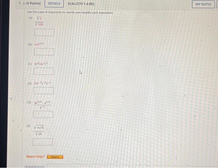 Solved Use The Laws Of Exponents To Rewrite And Simplify