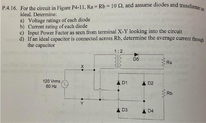 Solved 4.16. For the circuit in Figure P4−11,Ra=Rb=10Ω, and | Chegg.com