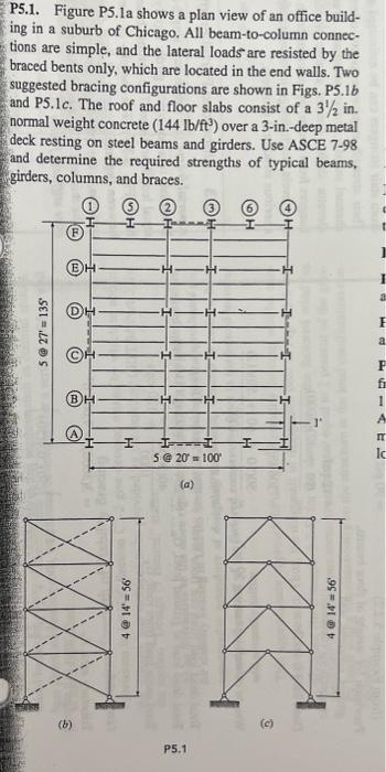 Solved P5.1. Figure P5.la shows a plan view of an office | Chegg.com