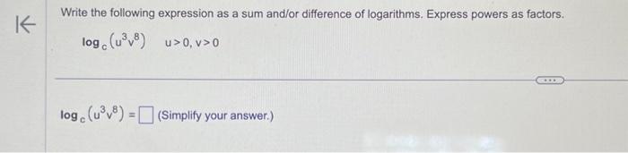 Solved K Write the following expression as a sum and/or | Chegg.com