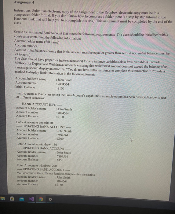 Solved Assignment 4 Instructions: Submit an electronic copy | Chegg.com