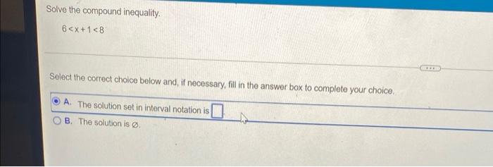 Solved Solve The Compound Inequality 6 | Chegg.com