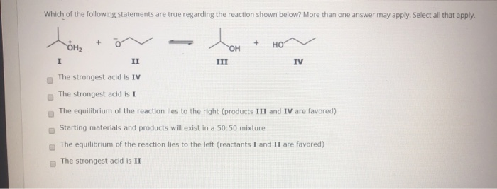 Solved Which Of The Following Statements Are True Regardi