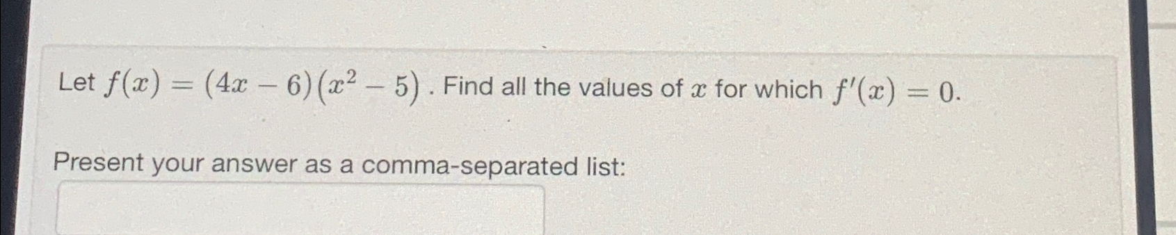 Solved Let F X 4x 6 X2 5 ﻿find All The Values Of X ﻿for