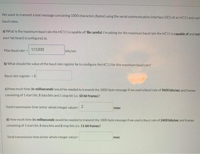 We want to transmit a text message containing 1000 | Chegg.com
