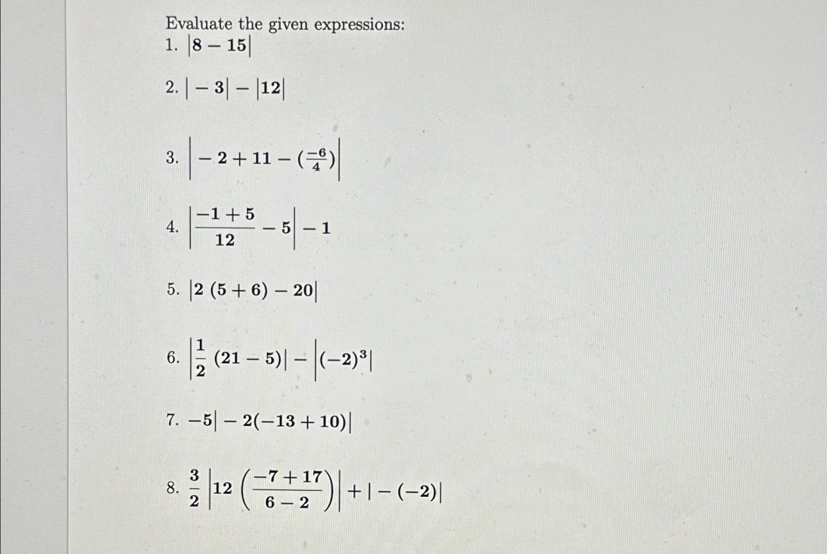 Solved Evaluate the given | Chegg.com