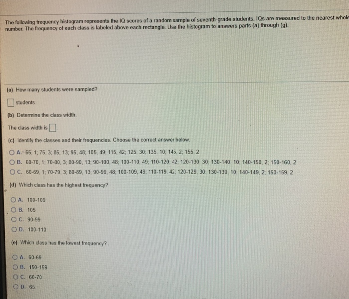 IQs of 7th Grade Students 80 60- 48 49 Louenbel, 40 | Chegg.com