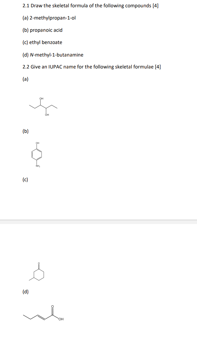 skeletal formula of 2-methylbutane