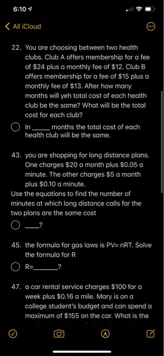 Solved 6:10 All iCloud 22. You are choosing between two 