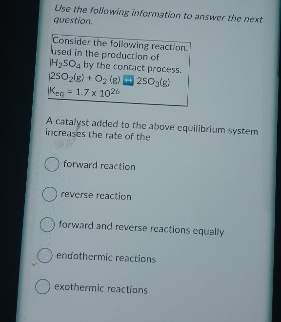 Solved A System Reaches Equilibrium. Which Must Be True Of | Chegg.com