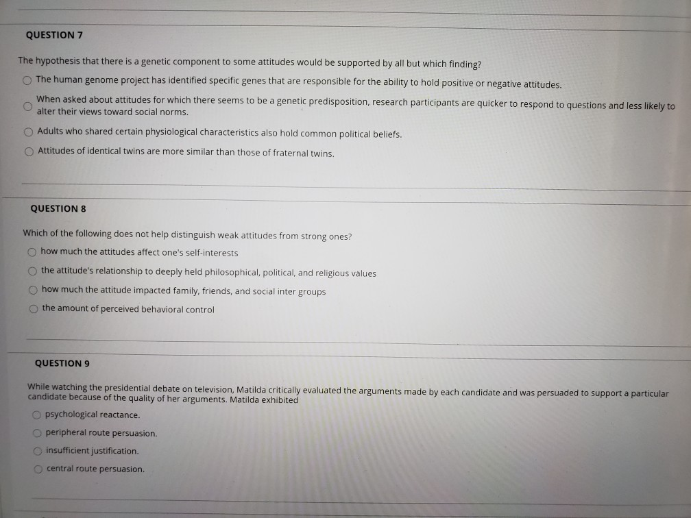 Solved QUESTION 7 The hypothesis that there is a genetic | Chegg.com