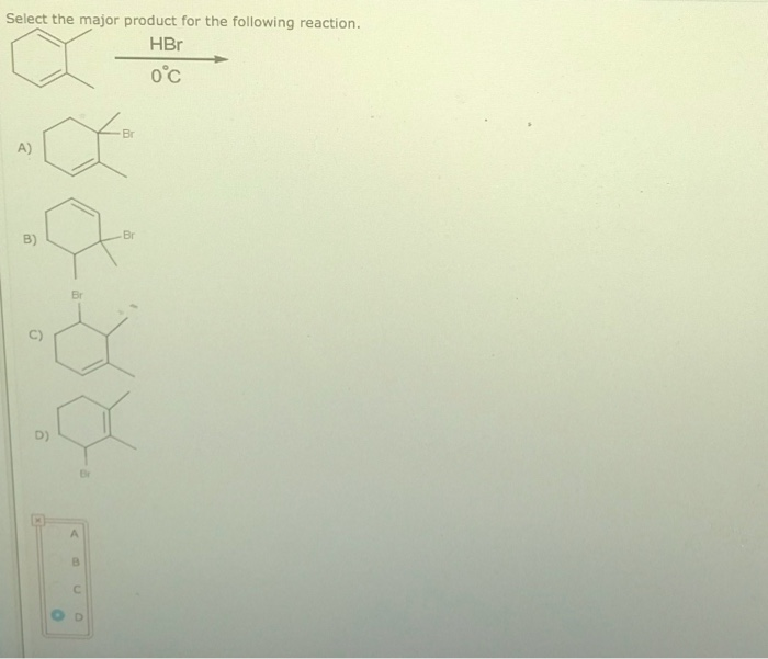 Solved Identify the products of a reaction under kinetic | Chegg.com