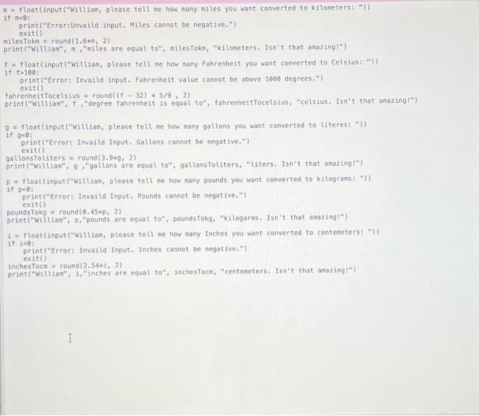 Solved Focus 1. While loops and For loops 2. | Chegg.com