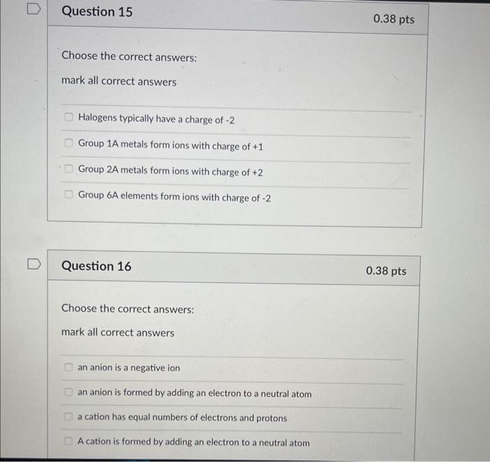 Solved Choose the correct answers: mark all correct answers | Chegg.com