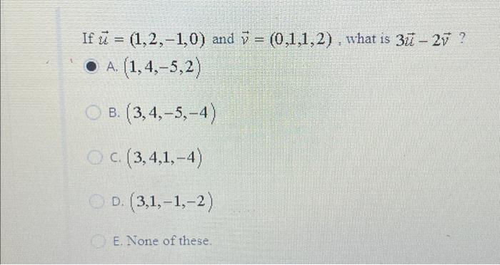 Solved If U 1 2 1 0 And 0 1 1 2 What Is 3 27 Chegg