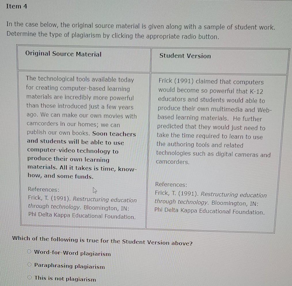 Solved Item 1 In the case below, the original source | Chegg.com