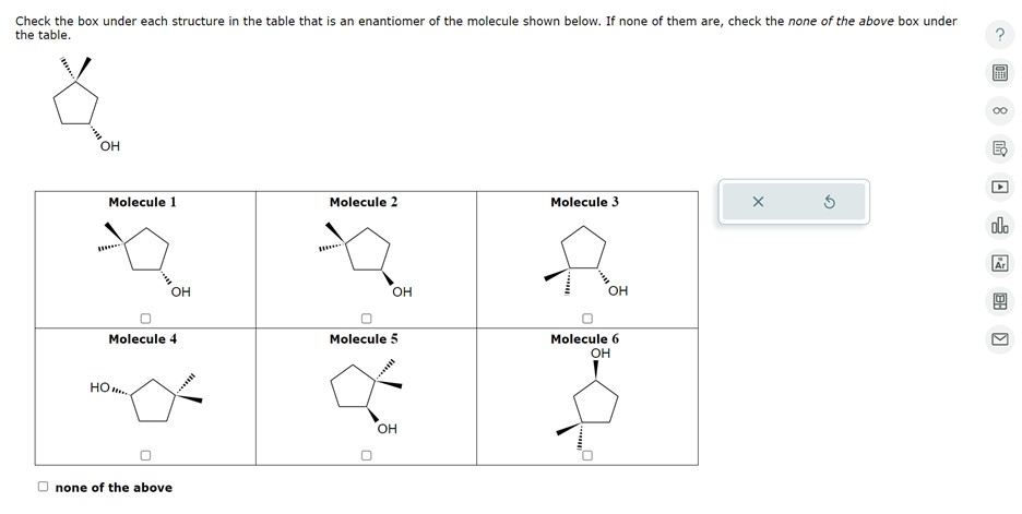 Solved Check the box under each compound that exists as a | Chegg.com