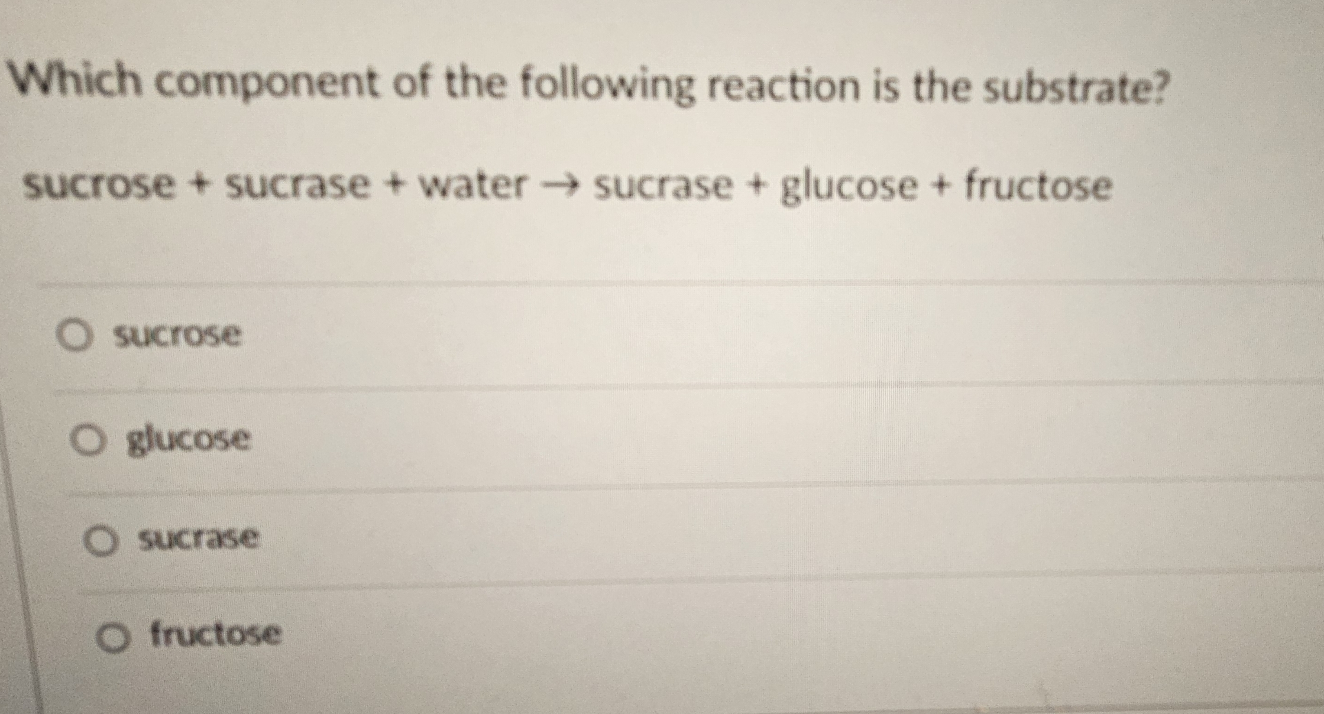 Solved Which component of the following reaction is the | Chegg.com