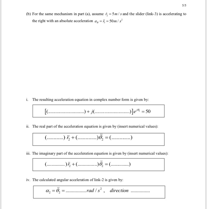 Solved we Problem (2): (a) For the mechanism shown in the | Chegg.com