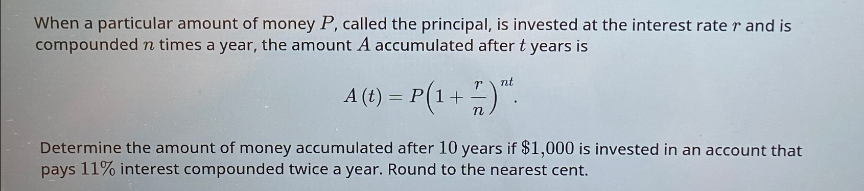 Solved When a particular amount of money P, ﻿called the | Chegg.com