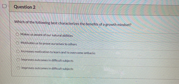 Solved Question 2 Which of the following best characterizes | Chegg.com