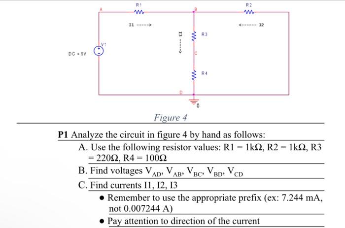 Solved Figure 4 1 Analyze the circuit in figure 4 by hand as | Chegg.com