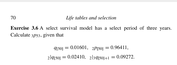 Solved 70 Life tables and selection Exercise 3.6 A select | Chegg.com