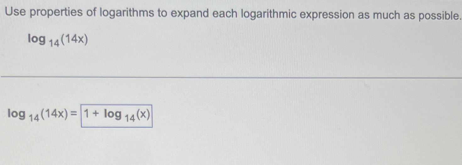 Solved Use properties of logarithms to expand each | Chegg.com