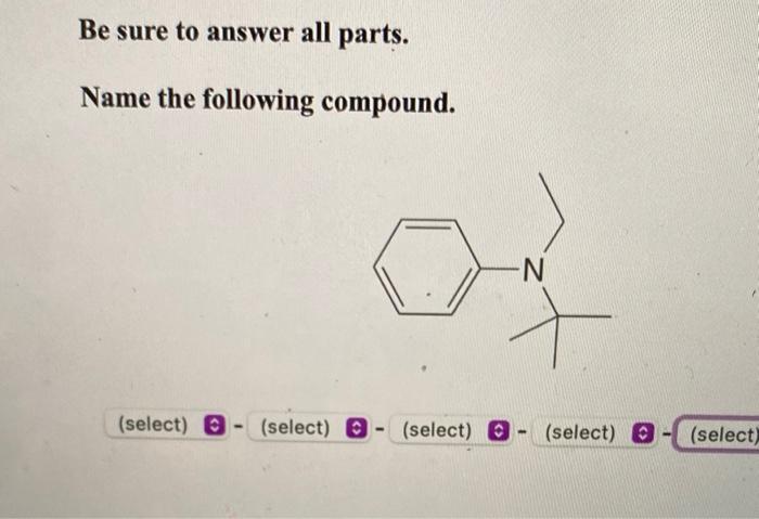 Solved Be sure to answer all parts. Name the following | Chegg.com