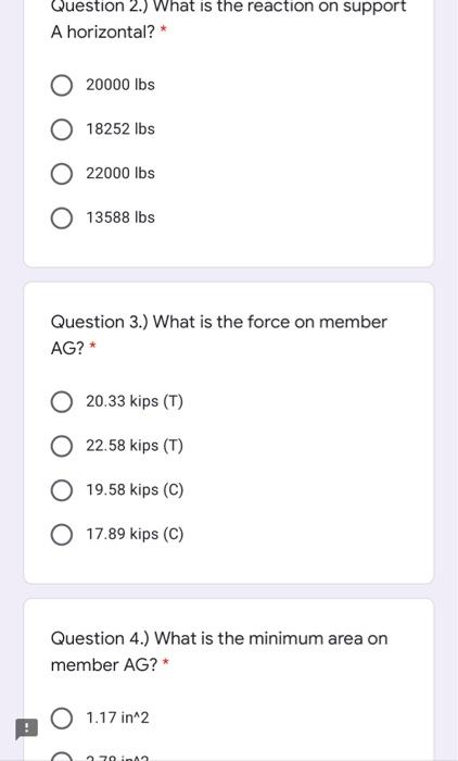 Solved Question 1.) What is the reaction on support D?* 25 | Chegg.com
