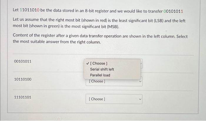 Solved Let 11011010 be the data stored in an 8-bit register | Chegg.com