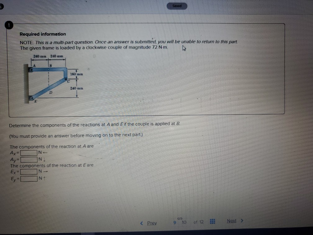 Solved Saved Required Information NOTE: This Is A Multi-part | Chegg.com