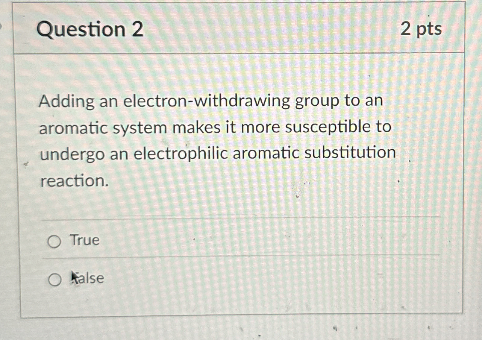 Solved Question 22 ﻿ptsAdding an electronwithdrawing group