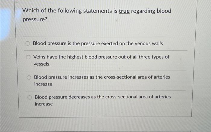 Solved Which of the following statements is true regarding | Chegg.com
