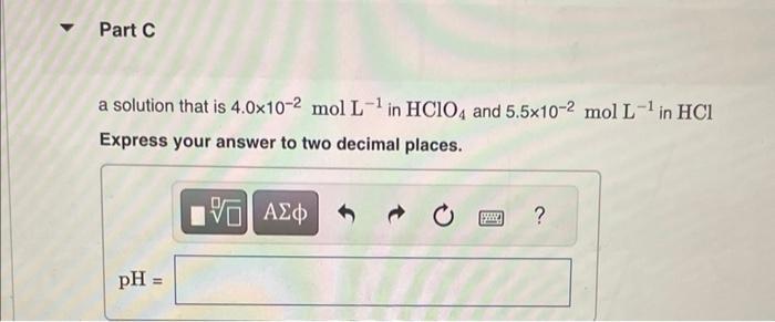 Solved Determine The PH Of Each Of The Following Solutions. | Chegg.com