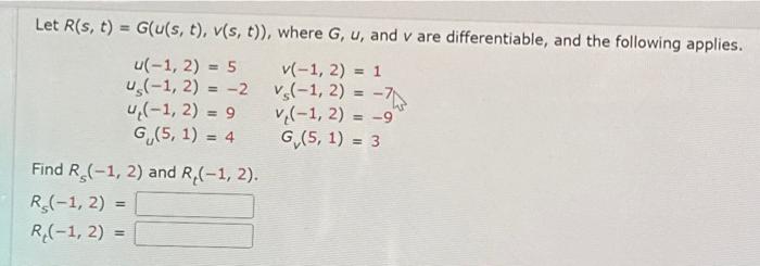 Solved Let Rstgustvst Where Gu And V Are 7405