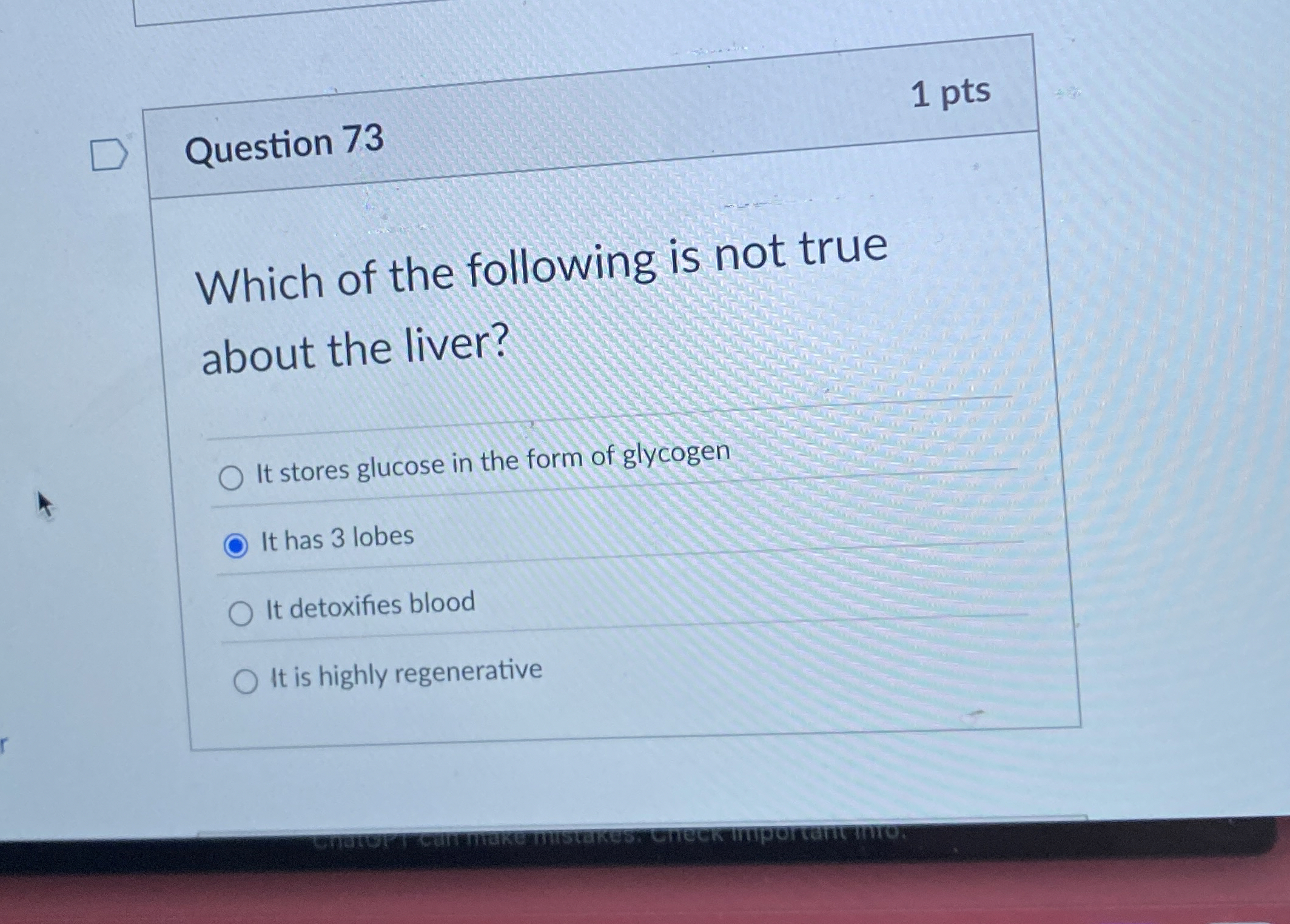 Solved Question Ptswhich Of The Following Is Not True Chegg Com