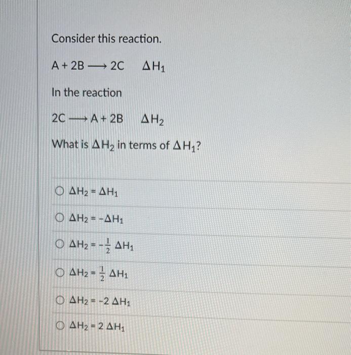 Solved Consider this reaction. . A + 2B + 2C ΔΗ, In the | Chegg.com